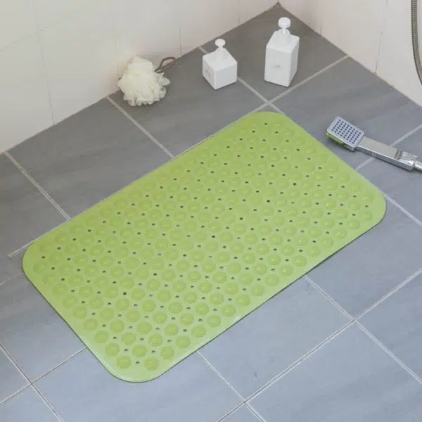 Tapis imperméable pour le bain en PVC. Bonne qualité et très tendance pour une chambre, couleur verte