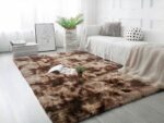 Tapis cocooning décoration intérieur avec plante, tableau et un canapé dans un sallon