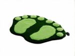 Tapis de douche amusant en mousse à mémoire de forme. Bonne qualité, confortable pour salle de bain, couleur vert