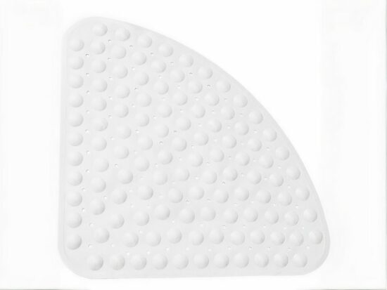Tapis de douche triangle antidérapant. Bonne qualité, très pratique, couleur blanc