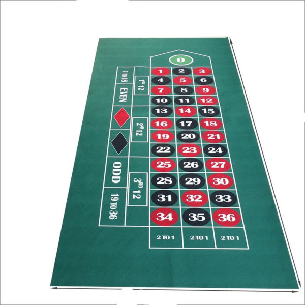 Tapis vert pour jeu de roulette de casino