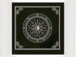 Tapis de jeu de tarot noir à motif
