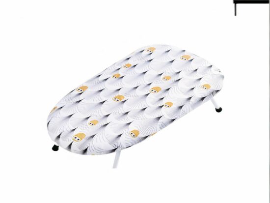 Tapis de planche à repassé avec motif banc et chouette jaune. Bonne qualité, très pratique et à la mode.