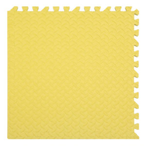 Tapis puzzle carré jaune
