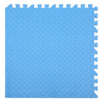 Tapis puzzle carré bleu