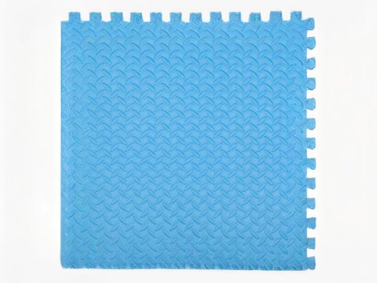 Tapis puzzle carré bleu