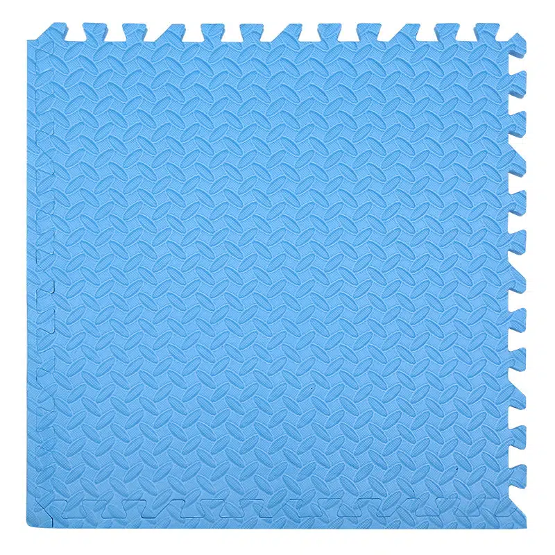 Tapis puzzle carré bleu
