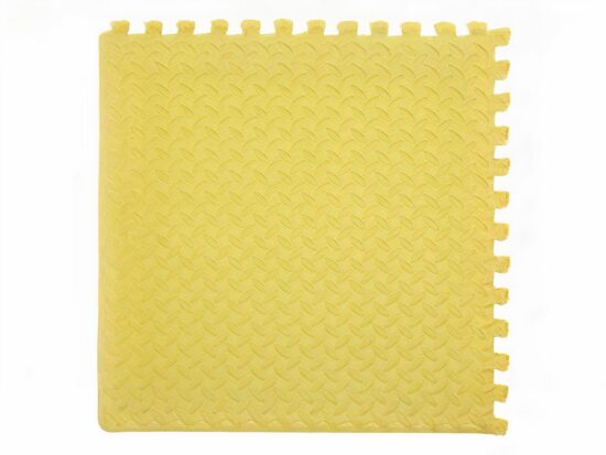 Tapis puzzle carré jaune