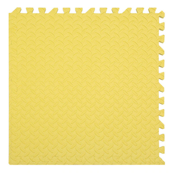 Tapis puzzle carré jaune
