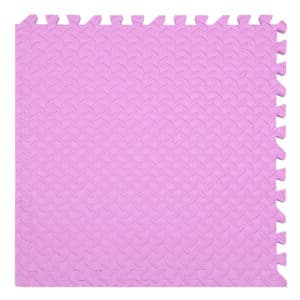 Tapis puzzle carré rose