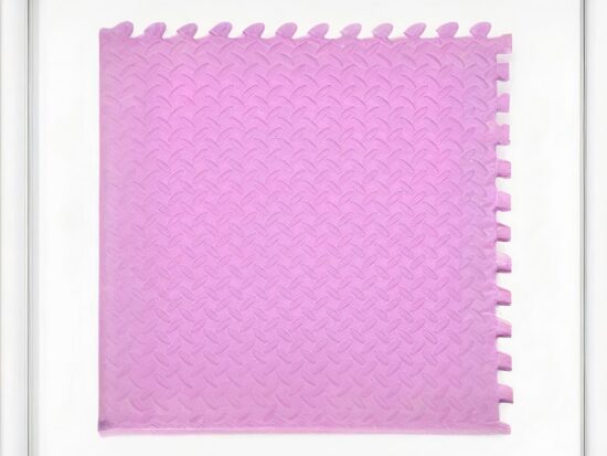 Tapis puzzle carré rose