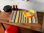 Tapis mexicain de table avec asiettes