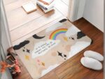 Tapis nuage avec arc-en-ciel dans une entrée