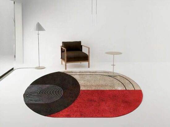 Tapis doux avec formes arrondies
