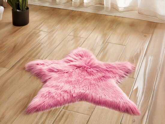 Tapis cocooning doux en forme d'étoile couleur vive