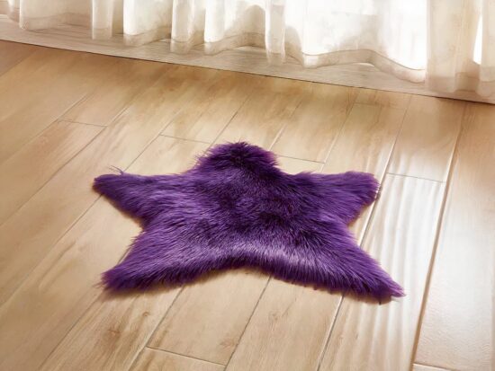 Tapis cocooning doux en forme d'étoile couleur vive